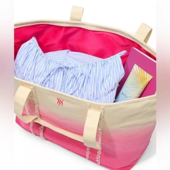 NWT Victoria Secret Ombre Beach Tote - Picture 10 of 11
